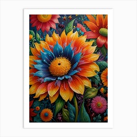 Colorful Flowers Art Print