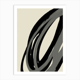 Black And Grey No 1 Art Print