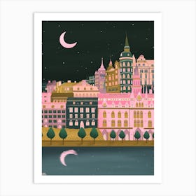Starry Stockholm Art Print