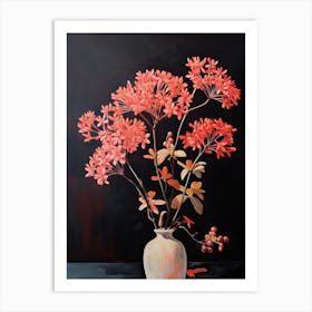 Bouquet Of Autumn Joy Sedum Flowers, Fall Florals Painting 1 Art Print