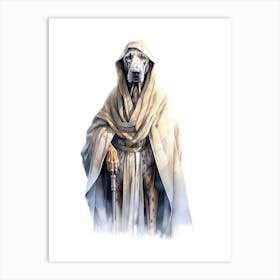 Great Dane Dog As A Jedi 3 Art Print