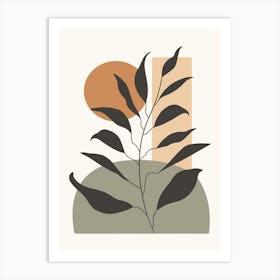 Abstract Botanical Boho 2 Art Print