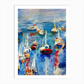 Port Of Istanbul Turkey Abstract Block 2 harbour Art Print