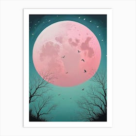 Fly Away Moon Scene (11) Art Print