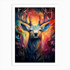 Deer Painting 1 Art Print