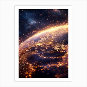 Earth From Space 4 Art Print