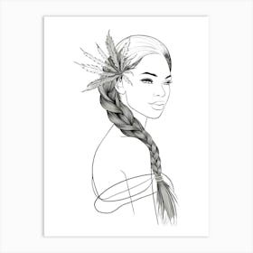 Braided Hair Art Print