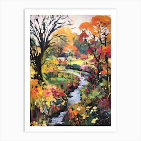 Autumn Gardens Painting Royal Botanic Garden Edinburgh 4 Art Print