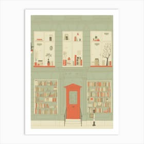 Berlin The Book Nook Pastel Colours 4 Art Print