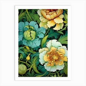 Peonies Wallpaper 5 Art Print