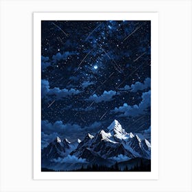 Night Sky With Stars 2 Art Print