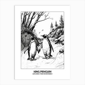 Penguin Exploring Their Environment Poster 5 Art Print