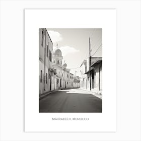 Poster Of Nazareth, Israel, Photography In Black And White 1 Art Print