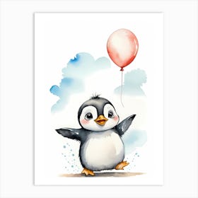 Adorable Chibi Baby Penguin (6) Art Print
