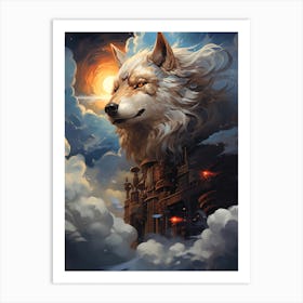 Wolf In The Sky 1 Art Print