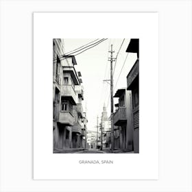 Poster Of Izmir, Turkey, Photography In Black And White 2 Art Print