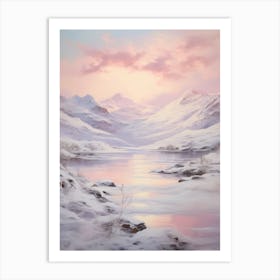 Dreamy Winter Painting Snowdonia National Park United Kingdom 3 Art Print