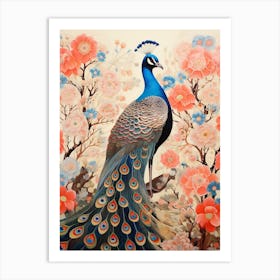 Peacock 3 Detailed Bird Painting Art Print