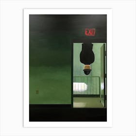 No Exit Upside Down Man In A Bowler Hat Art Print