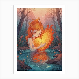 Heart Of Fire 20 Art Print