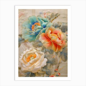 Japanese Flower Painting 4 Art Print