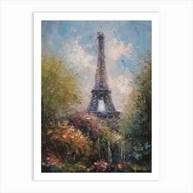 Eiffel Tower Paris France Pissarro Style 19 Art Print