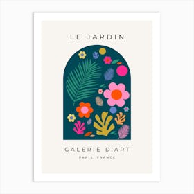 Le Jardin | 05 - Navy Blue Floral Art Print