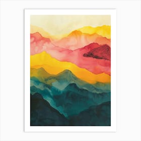 Mountain Ranges 2 Art Print