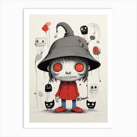 Spooky Little Witch Art Print