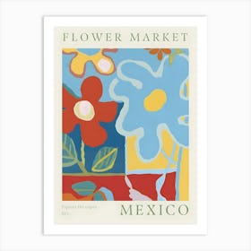 Flower Market Mexico Art Print