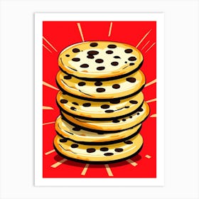 Pop Art Cookies Stack Cartoon Art Print