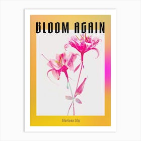 Hot Pink Gloriosa Lily 3 Poster Art Print