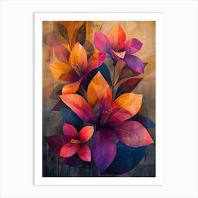 Abstract Flowers 5 Art Print