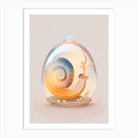 Glass Snail  Illustration Art Print