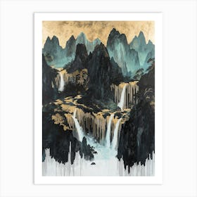 Pamir's Golden Peaks - Timeless Elegance Art Print