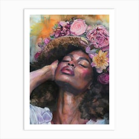 Afro Hat Art Print