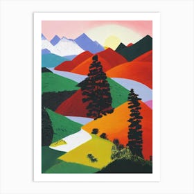 Huascarán National Park Peru Abstract Colourful Art Print