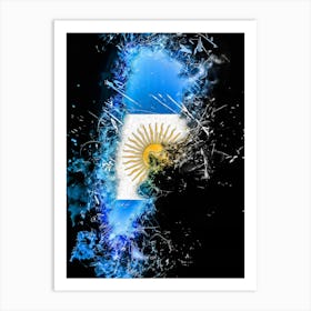 Flag Of Argentina Country Art Print