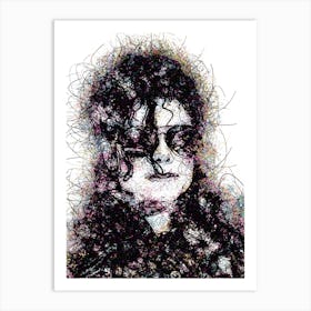 Michael Jackson Black n White Art Print