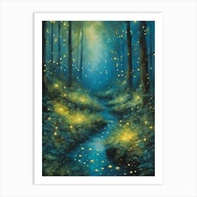 Fireflies In The Forest 6 Poster