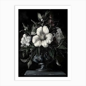 Dark Gothic Flowers In A Vase 3 Art Print