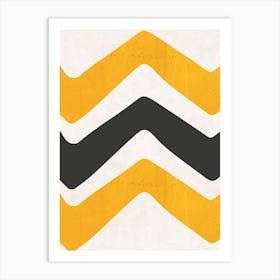 Zig Zags Mustard 1 Art Print