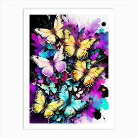 Colorful Butterflies 118 Art Print