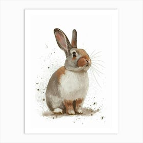 Netherland Dwarf Rabbit Nursery Illustration 2 Art Print