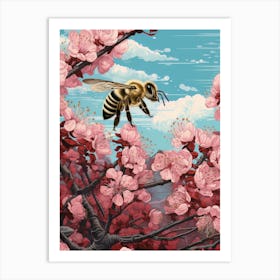 Bee In Blossom Art Print