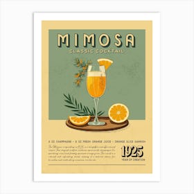Mimosa Classic Cocktail Art Print