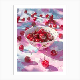 Cherry Bowl Art Print