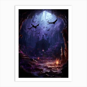 Bat Cave Realistic 1 Art Print