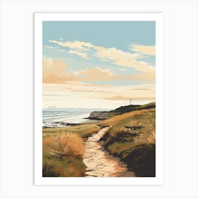 The Northumberland Coast Path England 3 Hiking Trail Landscape Art Print