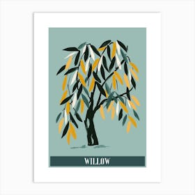 Willow Tree Flat Illustration 7 Poster Art Print